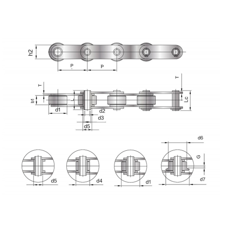 โซ่สายพานลำเลียงแบบ Hollow pin (FVC Series) สำหรับตลาดยุโรป